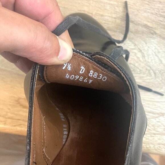 ALLEN EDMONDS CARLYLE Plain-Toe Men's Leather Oxford Dress Shoes Black Size 9.5 - Picture 8 of 9